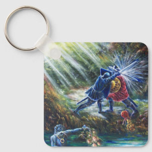 Porte-clés FORGOTTEN ROSE Fighting Knights,Money and Devil