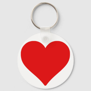 Porte-clés Forme de cœur rouge amour classique minimalisme