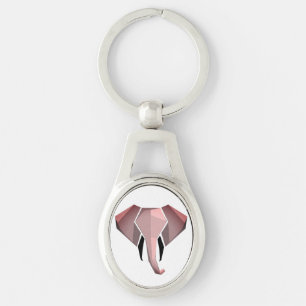 Porte-clés Formes simples Géométrie Tête d'éléphant