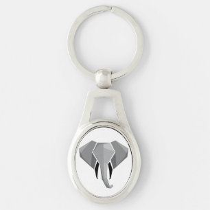 Porte-clés Formes simples Géométrie Tête d'éléphant