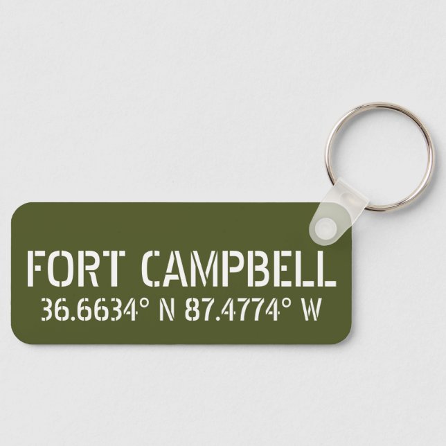 Porte-clés Fort Campbell Latitude Longitude (Recto)