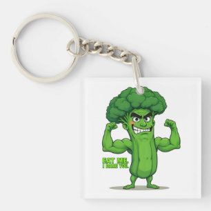 Porte-clés Forte Légume Club-Flexing Broccoli Drôle Cartoon