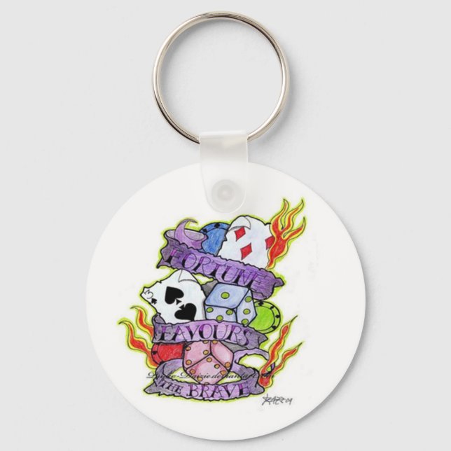 Porte-clés Fortune Favors (Recto)