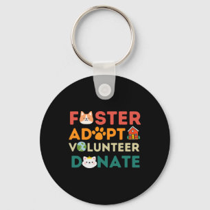 Porte-clés Foster Adopter Bénévole Faire Don Animal Rescue Sh