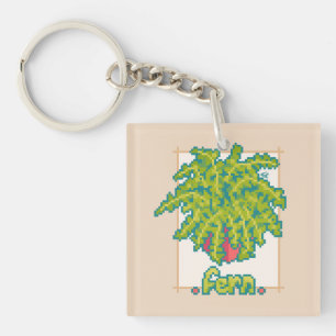 Porte-clés Fougère Pixelart, Pixel Art