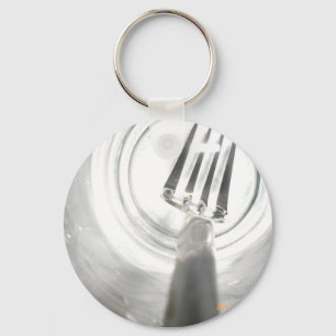 Porte-clés fourchette en verre