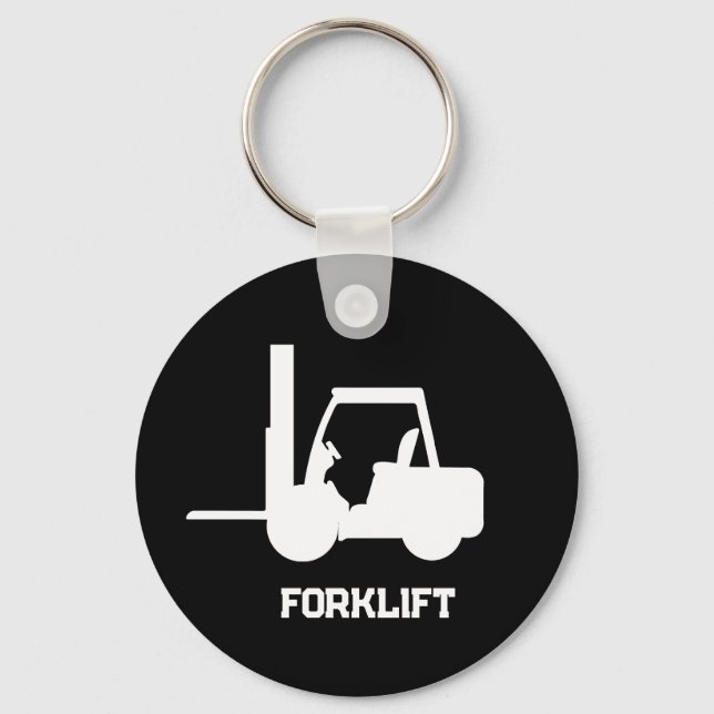 Porte-clés Fourchette noir et blanc personnalisée (Recto)