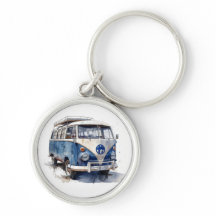 Fourgonnette vintage bleu de Delft personnalisable