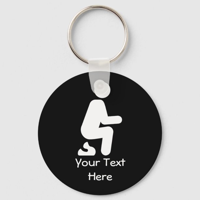 Porte-clés Foutaise de Personnaliser POOP Funny (Recto)