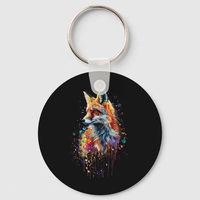 Porte-clés Fox coloré (Recto)