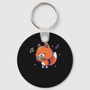 Porte-clés Fox Harmonica Instrument Blues Musique Sound Cadea