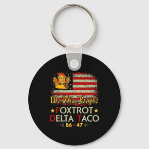 Porte-clés Foxtrot Delta Taco 8647 Allons Taco Us Drapeau We