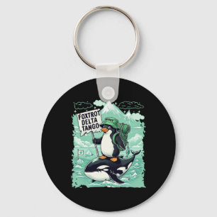 Porte-clés Foxtrots Deltas Tangos Penguins Anti Trump