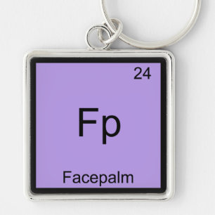 Porte-clés Fp - Facepalm T-Shirt Élément Drôle Mème Chimie