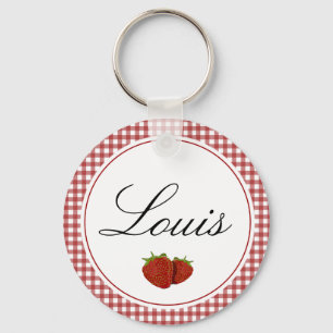 Porte-clés Fraise mignonne personnalisable