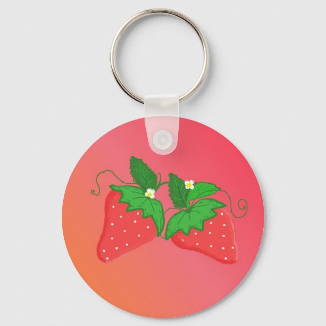 Porte-clés Fraises (Recto)