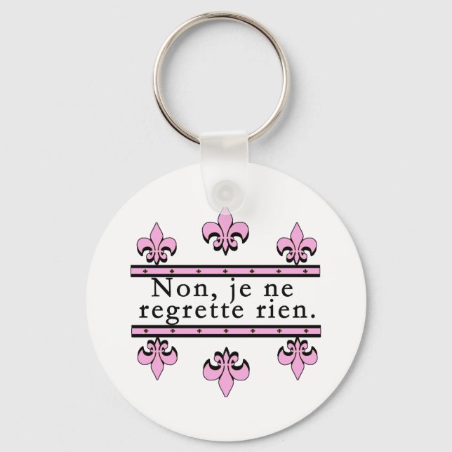 Porte-clés Français No Regrets Produits (Recto)