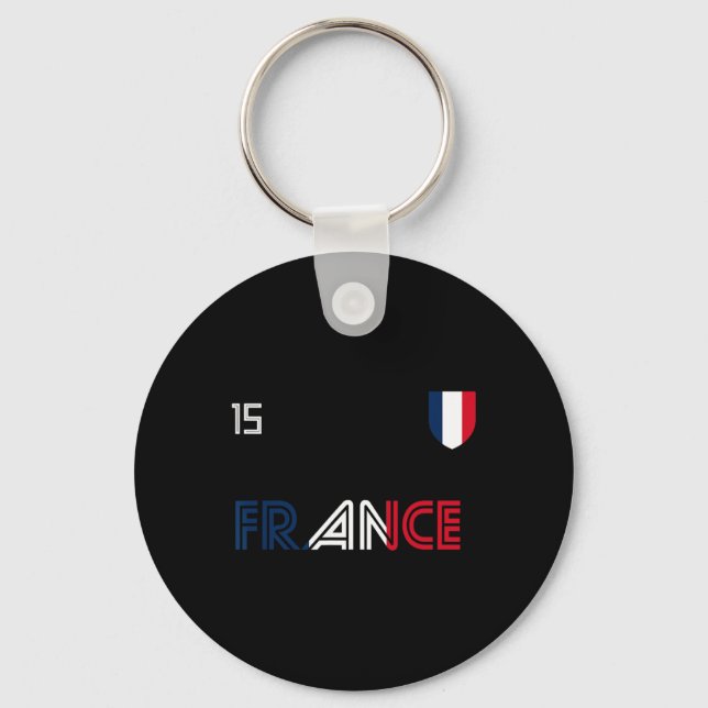 Porte-clés France Retro Soccer French Flag  (Recto)