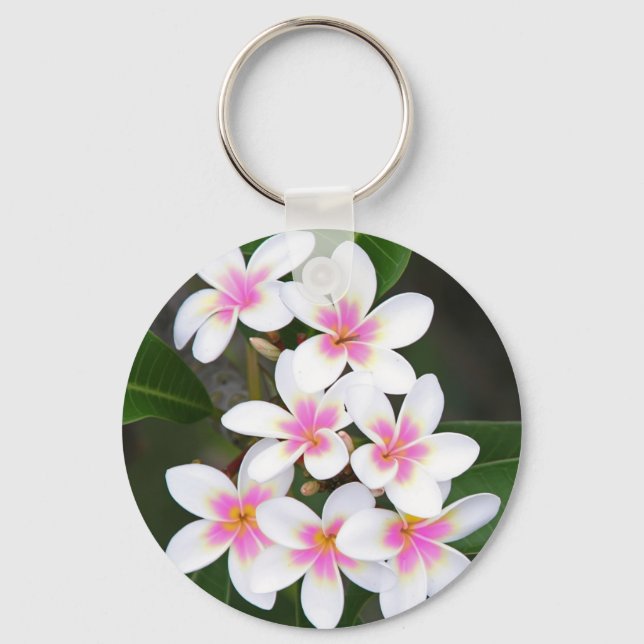 Porte-clés frangipani rose (Recto)
