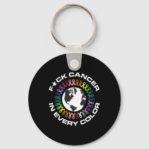 Porte-clés Frapper Le Cancer Dans Chaque Couleur Journée Mond