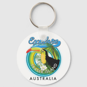 Porte-clés Fraser Island Australia exploration logo Postcard