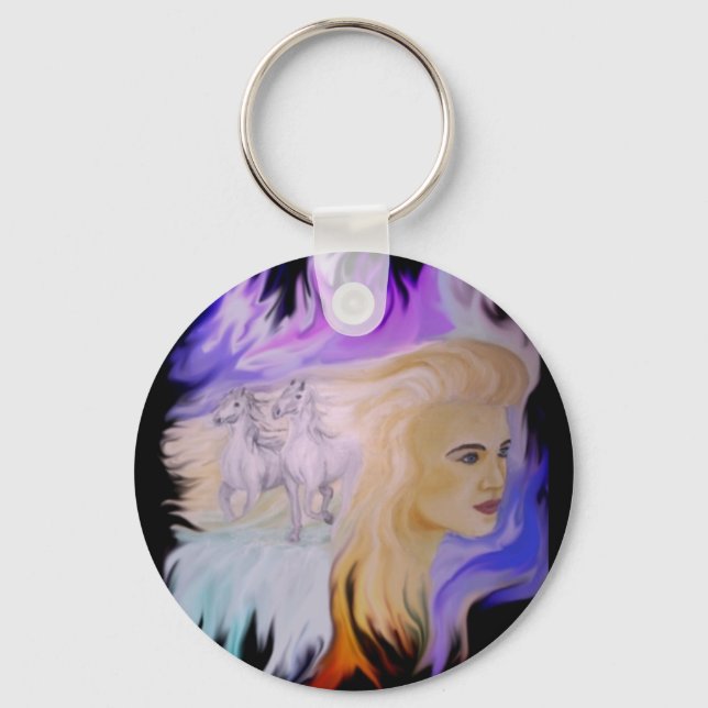 Porte-clés Frau mit Pferd (Recto)