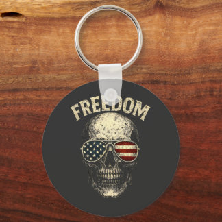 Porte-clés Freedom Patriotic Skull USA