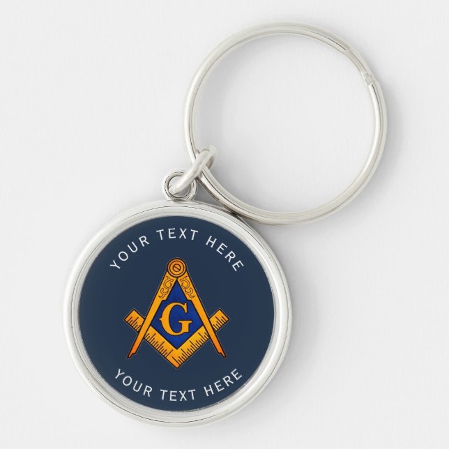 Porte-clés Freemason Carré et maçonnerie de boussole Masonic (Devant)