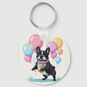 Porte-clés French Bulldog Jour heureux Bouledogue français