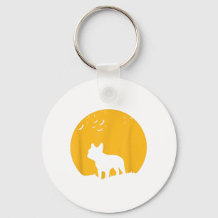 Porte-clés French Bulldog Moon Halloween Cadeau Pour Amoureux