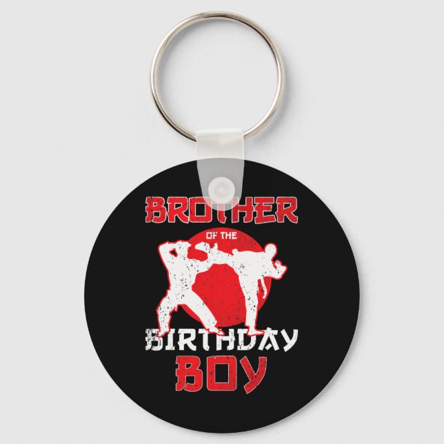 Porte-clés Frère De Karate Anniversaire Taekwondo Boy Marti (Recto)