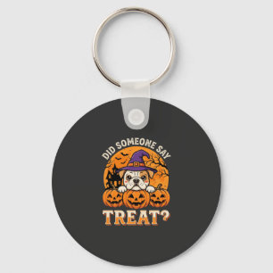 Porte-clés Friandise pour chien Halloween Design Bulldog Citr