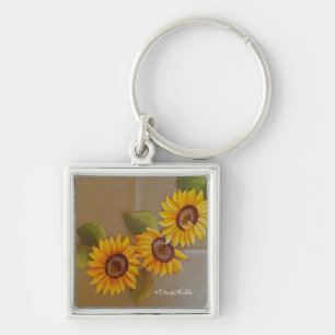 Porte-clés Frida Kahlo a peint des tournesols