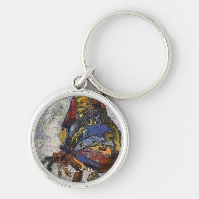 Porte-clés Frida Kahlo Butterfly Monet Inspiré (Devant)