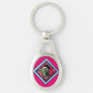 Porte-clés Frida Kahlo Retro Denim Diamond