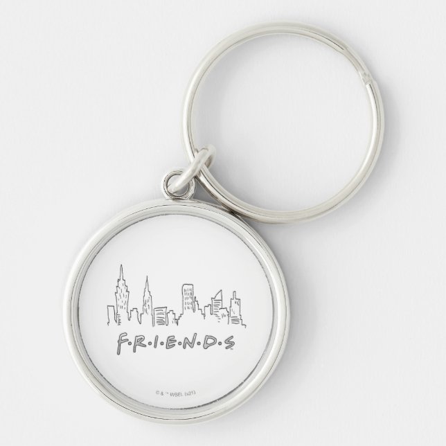 Porte-clés FRIENDS™| Silhouette de New York (Devant)