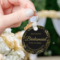 Frills or sur Black Bridesmaid Mariage cadeau