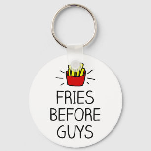Porte-clés frites avant les gars avec la plus charmante illus