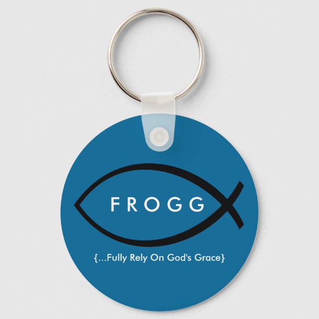 Porte-clés FROGG (Pleinement compter sur la grâce de Dieu) Po (Recto)