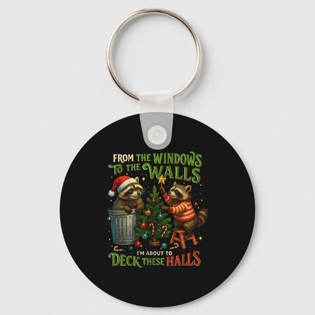 Porte-clés From The Windows To Walls Deck These Halls Raccoon (Recto)