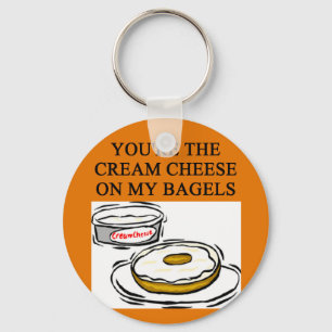 Porte-clés fromage fondu et bagels