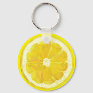 Porte-clés Fruit de conception géométrique de la tranche de c