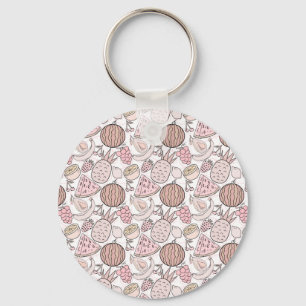 Porte-clés Fruit motif transparent   motif de surface de frui
