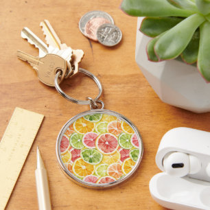 Porte-clés Fruits Citriques Lime Citron Orange Pamplemousse