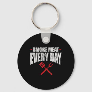 Porte-clés Fumer la viande tous les jours Funny Barbecue Gril