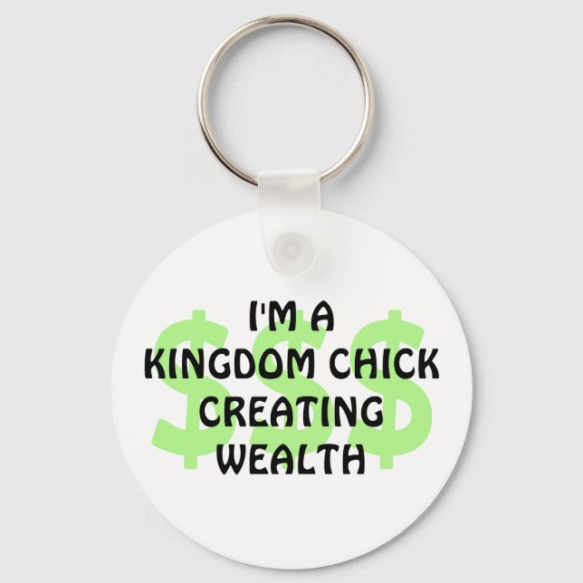 Porte-clés Fun Christian KINGDOM CHICK Entrepreneur (Recto)