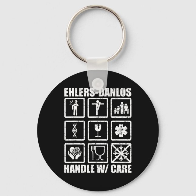 Porte-clés Fun Ehlers Danlos Syndrome Sensibilisation Cadeaux (Recto)