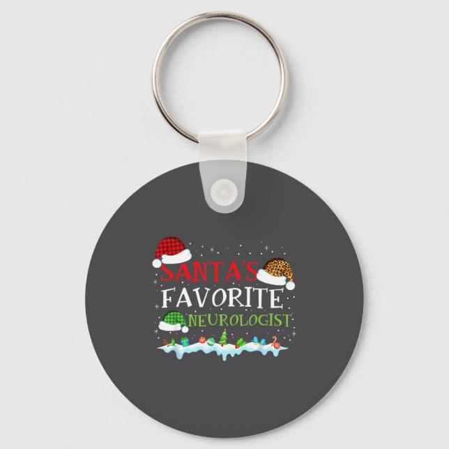 Porte-clés Fun Favorite Santa s Neurologist Tee (Recto)