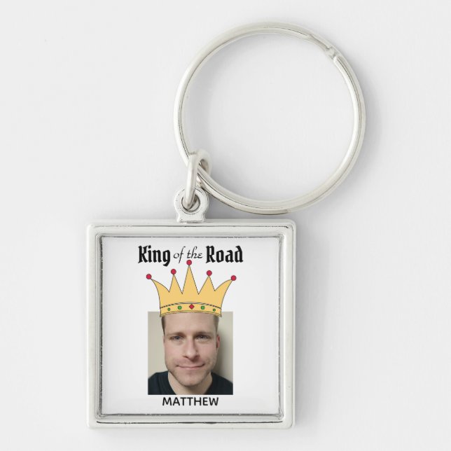 Porte-clés Fun Personnalisé Road King Crown Photo (Devant)