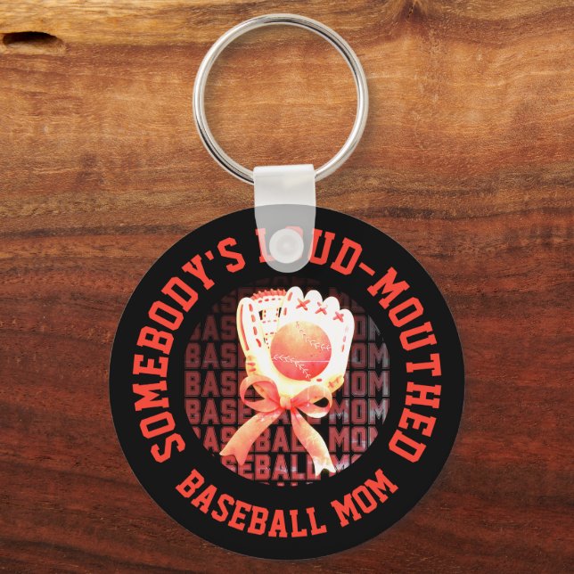 Porte-clés Fun Stylish LOUD-MOUTHED BASEBALL MOM (Recto)